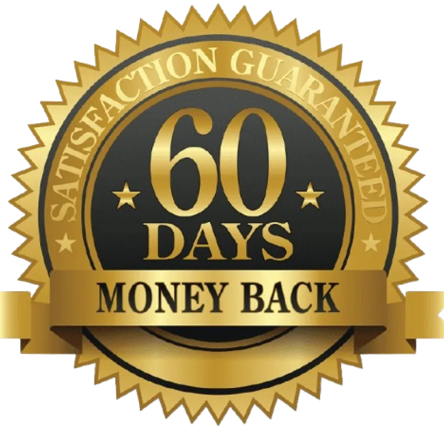 VisiFlora 60-day money back guarantee badge