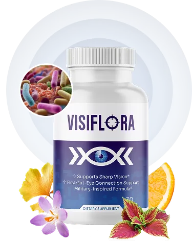 VisiFlora 22-ingredient daily eye wellness supplement bottle